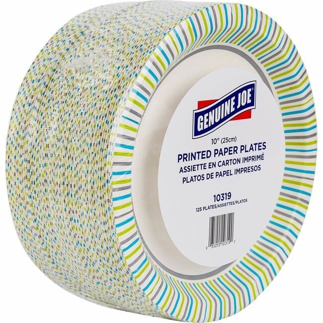 Genuine Joe Plates Printed Paper 10" GJO10319