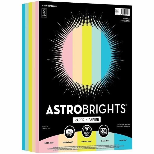 Neenah Paper, Inc. Astrobrights 24LB Astrobright WAU91714