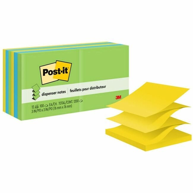 3M Company Note Popup 3X3 12 Pack Assrtd MMMR330-12AU
