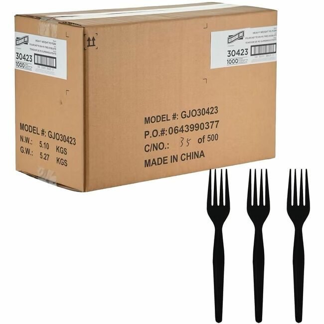 Genuine Joe Fork Hw Ps Black GJO30423