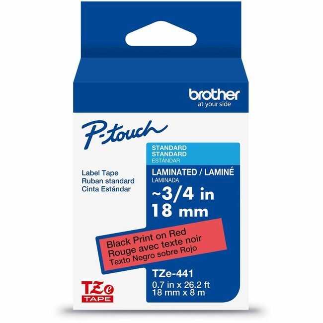 Brother International Cartridge Tape 3/4" Bk/Rd BRTTZE441G