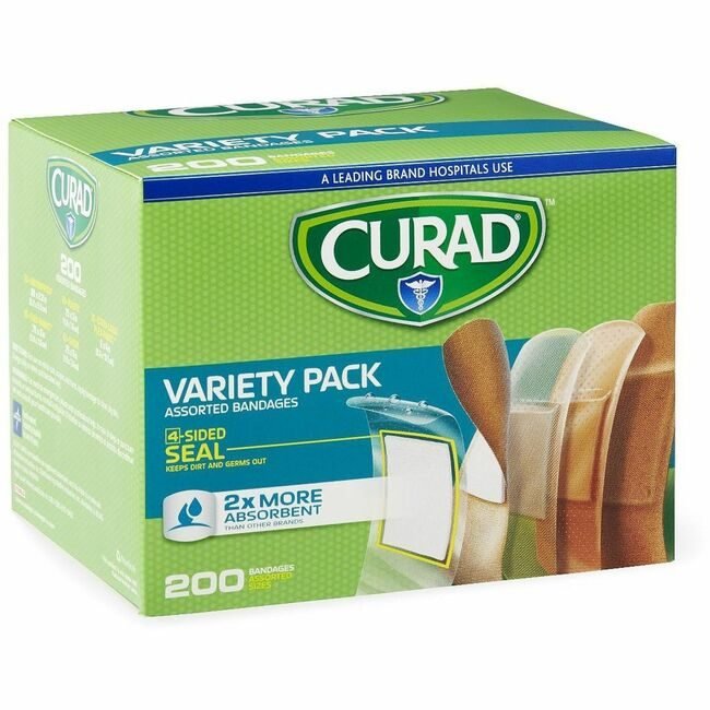 Medline Industries Bandage Adhsve Asstd 200 Count MIICUR0800RB