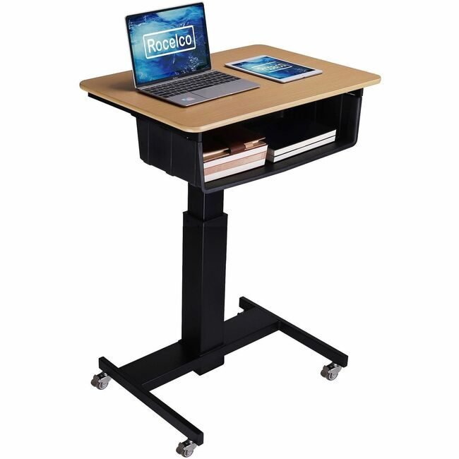 Rocelco Riser Desk Schlwbox 28"W Bn RCLRMSD28BB