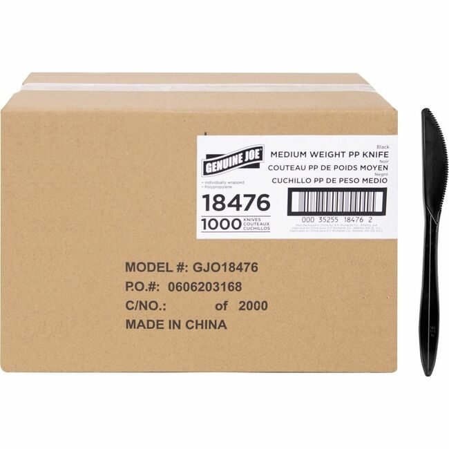 Genuine Joe Knife Mwpp Black Wrapped GJO18476