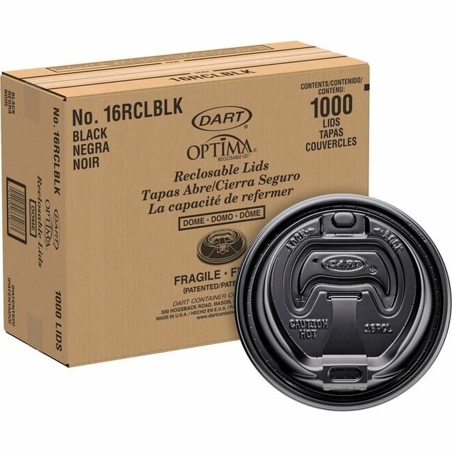 Dart Container Corporation Lid Reclosable 12OZ&16OZ DCC16RCLBLK
