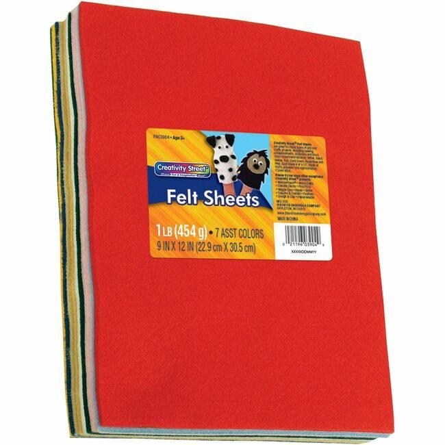 Pacon Corporation Sheet Felt 9X12 30SH Assorted PAC3904