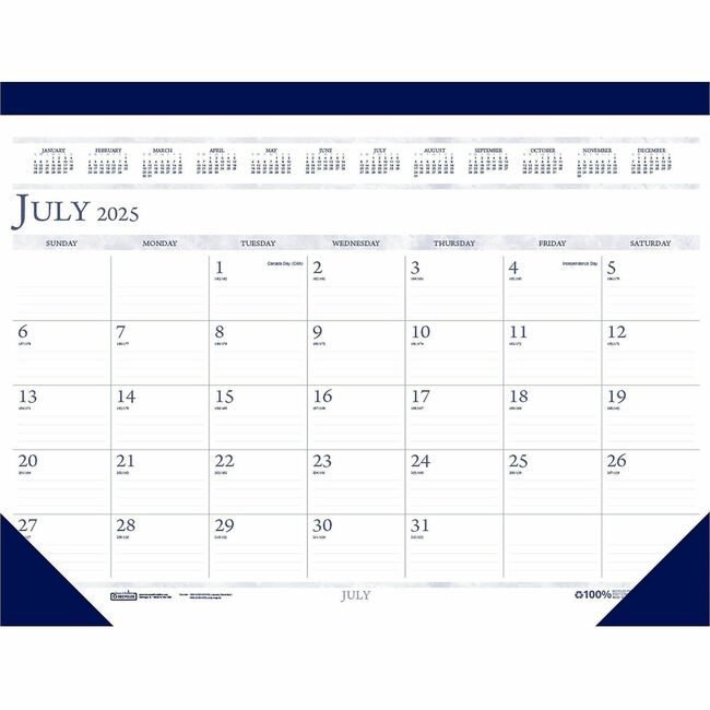 House of Doolittle Deskpad Ay Blue HOD155