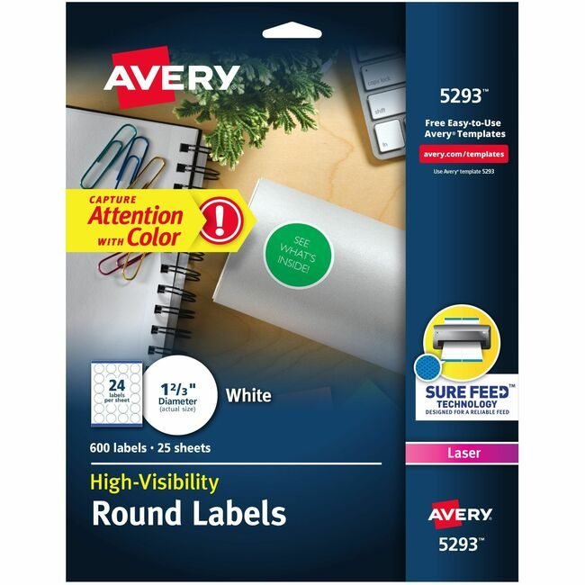 Avery Products Corporation Label Perm Lsr Round 1.6" AVE5293