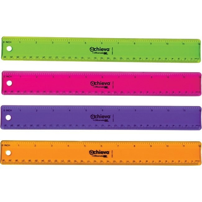 Officemate Ruler Flexible Assorted 12 Count OIC30209