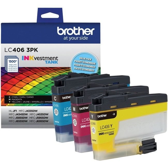 Brother International Crtdg Ink Cyn Ma & Yw 3 PK BRTLC4063PKS