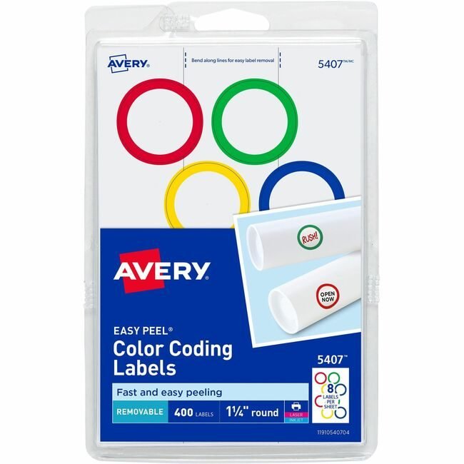 Avery Products Corporation Label Rnd Dot 8UP AVE05407