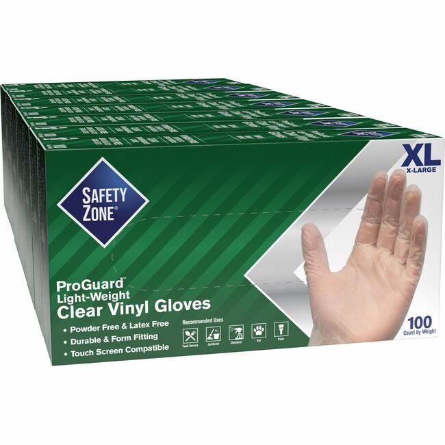 Hospeco Brands Group Safety Zone Glove Vnyl Pwdr-Fre 9" XL SZNGVP9XLHHCT
