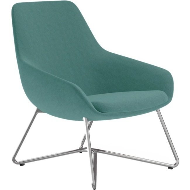 9to5 Seating Chair Lounge W/ Silver Base NTF9111LGSFCD