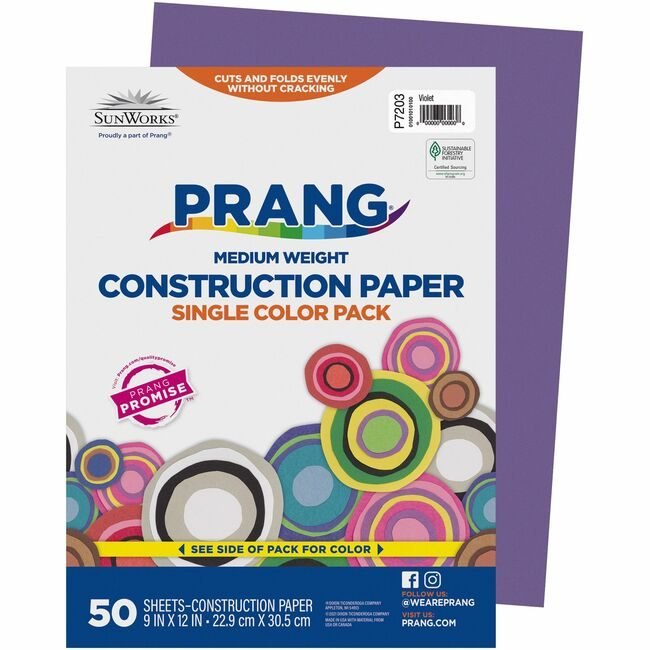 Pacon Corporation Paper Constrc 9X12 Vt 50SH PAC7203
