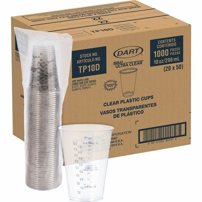 Dart Container Corporation Solo Cup Grdtd Tall Clear 10 OZ SCCTP10DGM