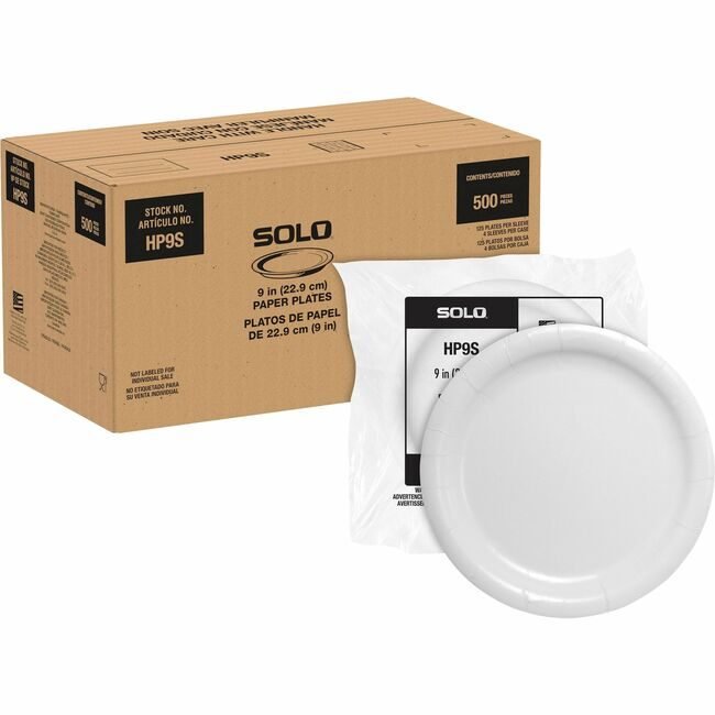 Dart Container Corporation Solo Plate Paper Heavy-Duty 9" SCCHP9S