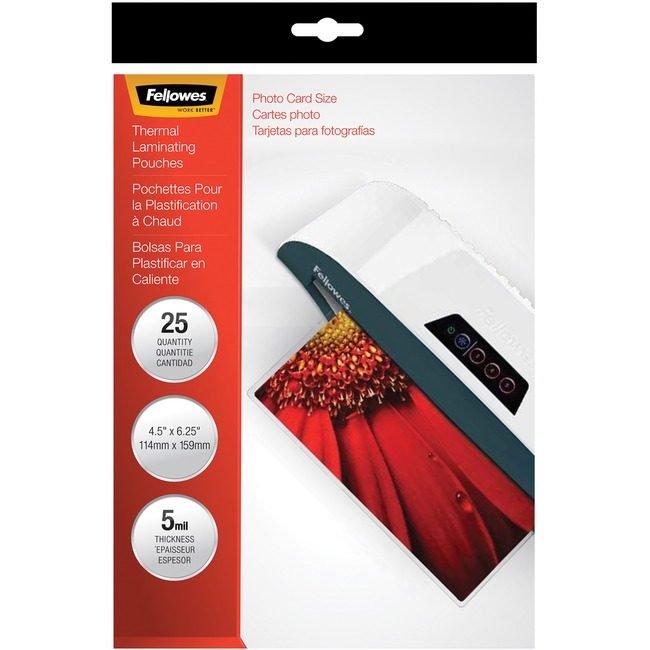 Fellowes Brands Pouch Photo 5MIL 4.5 X 6.25 FEL52010