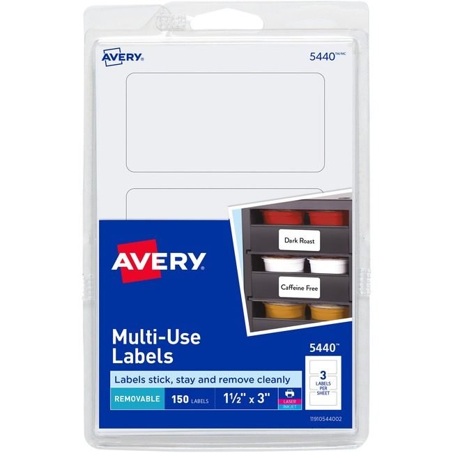 Avery Products Corporation Label Remv 3X1-1/2 We 150 AVE05440
