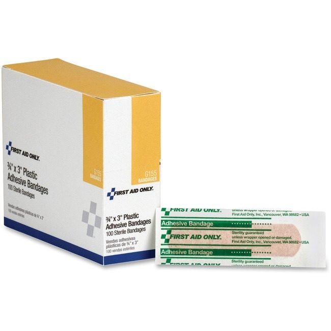 Acme United Corporation First Aid Only Bandage 3/4X3 PLST 100/BX FAOG155