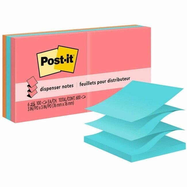 3M Company Note Popup 3X3 6 Pack Assrtd MMMR-330AN