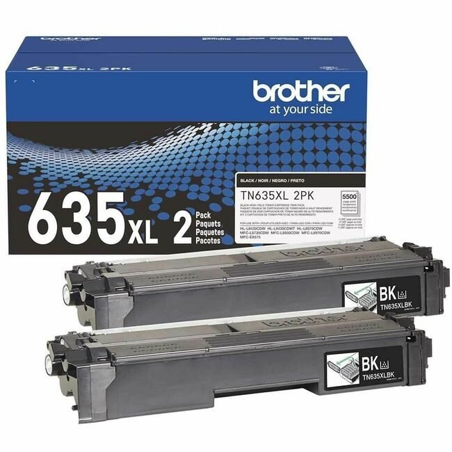 Brother International Toner Hy Black 2 Pack BRTTN635XL2PK
