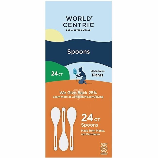 World Centric Spoons 6" Lt Bge 24 Pack WORSPPSR