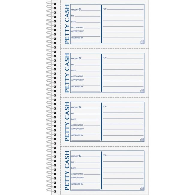 TOPS Products Book Duplicate Petty Cash TOP4109