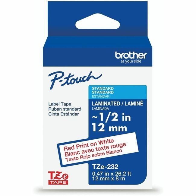 Brother International Cartridge Tape 1/2" Rd/We BRTTZE232G