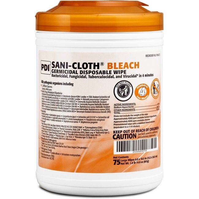 PDI Healthcare Wipe Bleach Sani-Cloth PDIP54072CT