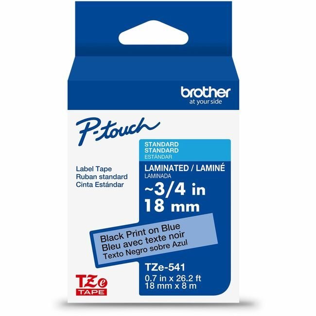 Brother International Tape Label 3/4" Bk/Bl BRTTZE541G