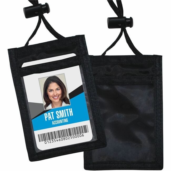 Advantus Corporation Lanyards ID NCK VERT12 Black AVT75453