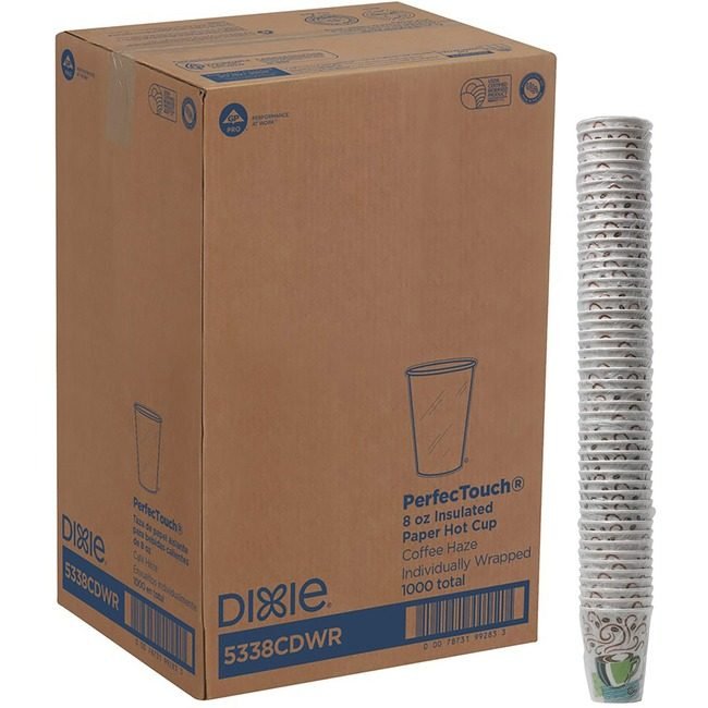 Georgia-Pacific Dixie Cup Hot Wrapped Pt 8OZ DXE5338CDWR