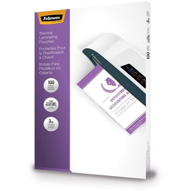 Fellowes Brands Pouch Laminate Legal 3MIL FEL52455