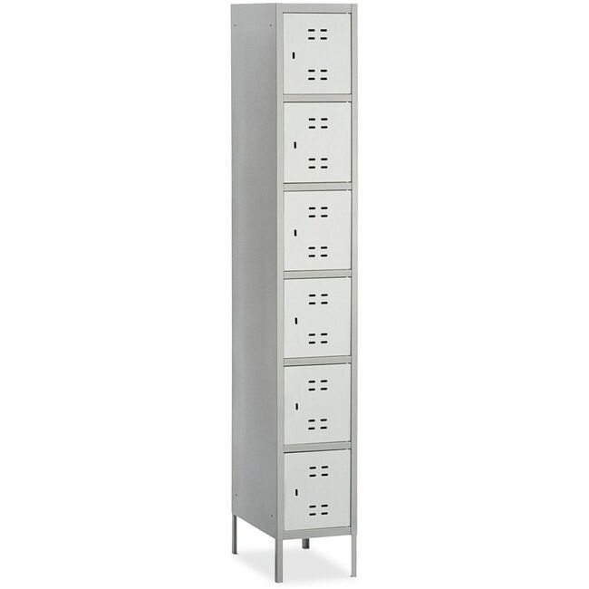 Safco Products Locker Steel 6TIER Box Gray SAF5524GR