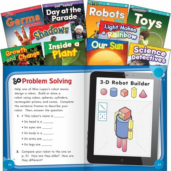Teacher Created Materials / Shell Education Set Book Stem GR-1 10-BOOKS SHL103737