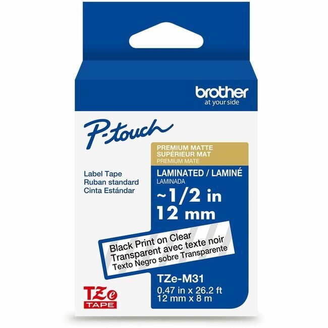 Brother International Cartridge Tape Matte 1/2" BRTTZEM31G