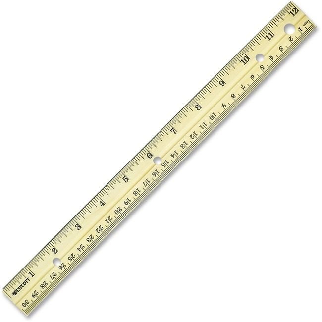 Acme United Corporation Westcott / Ruler Wood Two-Sided 12" ACM10702