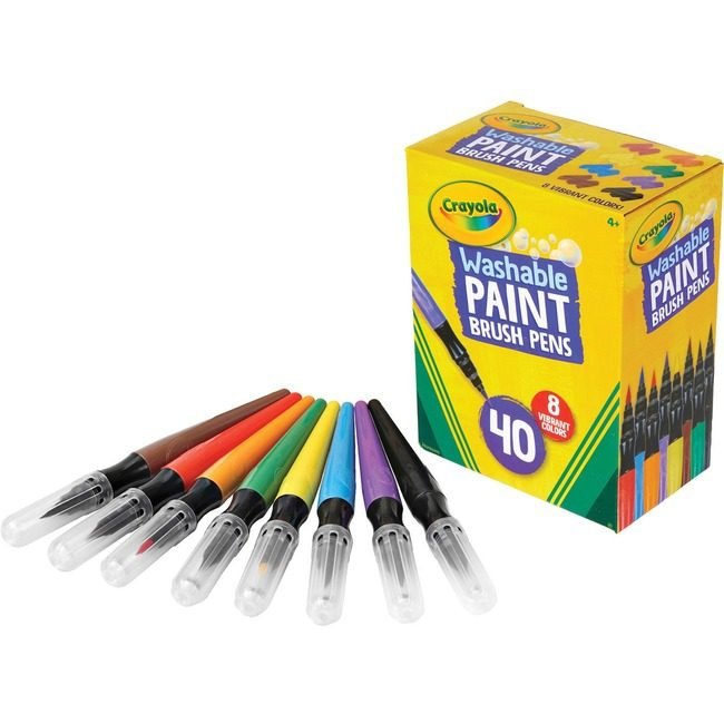 Crayola LLC Pen Brush Nodrppnt 40 Count CYO54-6203