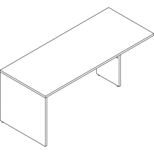 Lorell Desk Peninsula 30X72 Ge LLRPRT3072GE