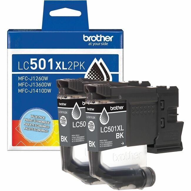 Brother International Crt Hy Black Ink 2 Pack BRTLC501XL2PKS