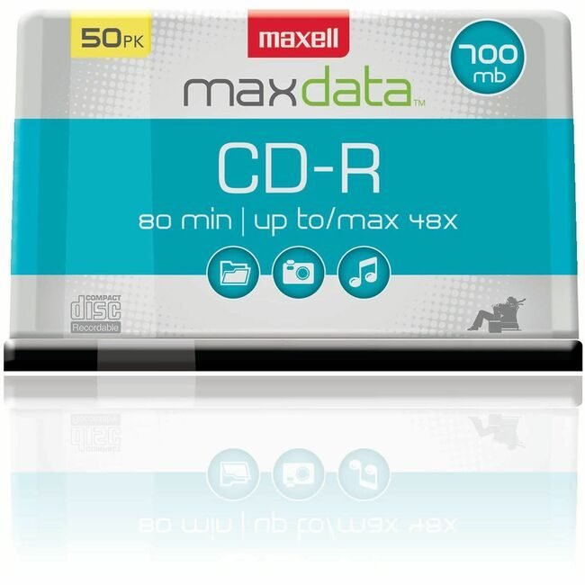 Maxell Cdr 700MB 80 50 SPINDLE MAX648250