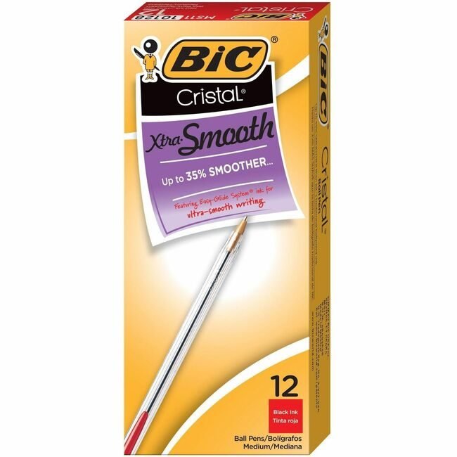 BIC Corporation Pen Cristal Stick Bp Medium Red BICMS11-RD