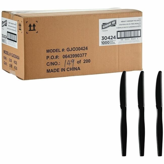 Genuine Joe Knife Hw Ps Black GJO30424