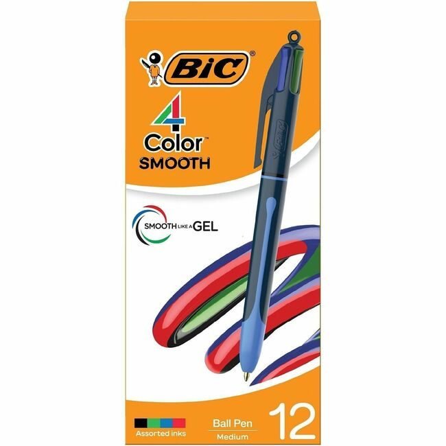 BIC Corporation Pen Retract 4COLOR 1MM 1 DZ BICMMS11AAST