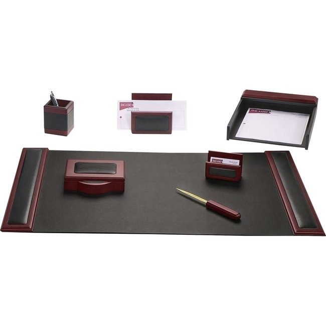 Dacasso Dsk St Lthr Rosewood 7PC DACD8004