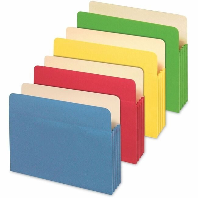 Universal Office Products File St 3.5EXP 5/PK Assorted UNV13562