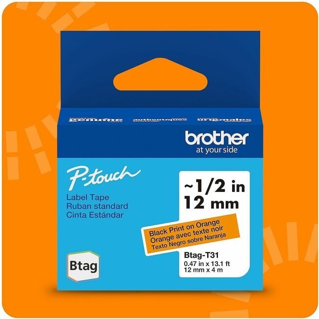 Brother International Tape Label Btag Bk On Oe BRTBTAGT31