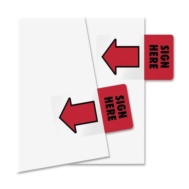 Redi-Tag Flags Sign Here 50 Pack RTG76809