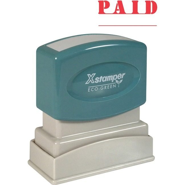 Shachihata / Xstamper Stamp Pre-Inked Paid Red XST1221