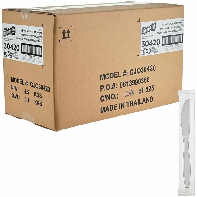 Genuine Joe Knife Hw Pp White Iw GJO30420